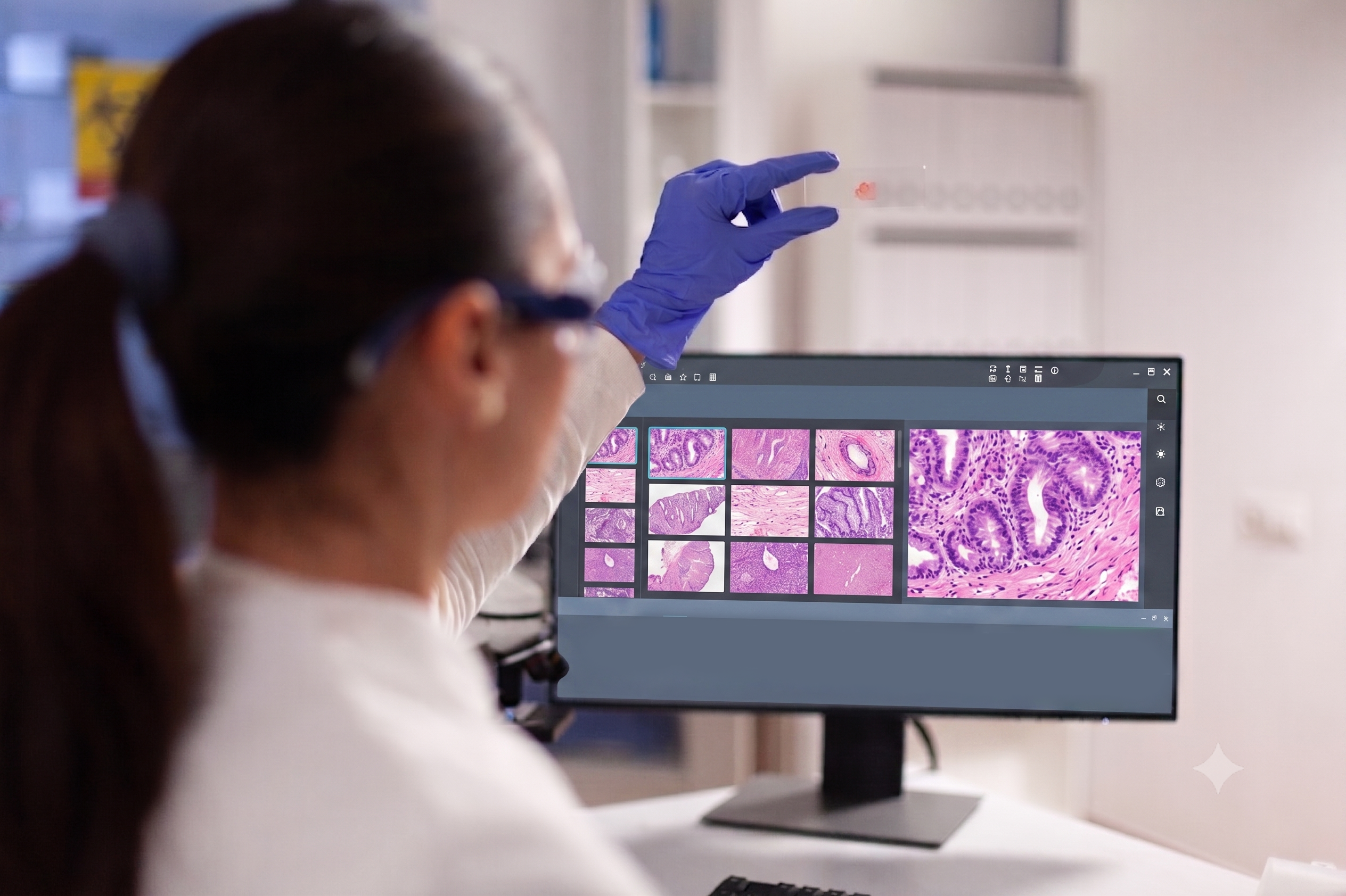Análise em monitor de laboratório